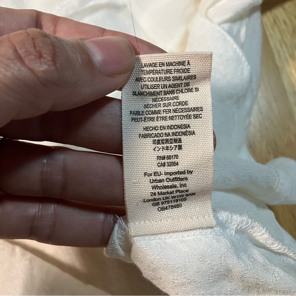 Vintage Urban Outfitters Free People Boho Peasant Tunic White Cottage Blouse Top - Picture 5 of 9